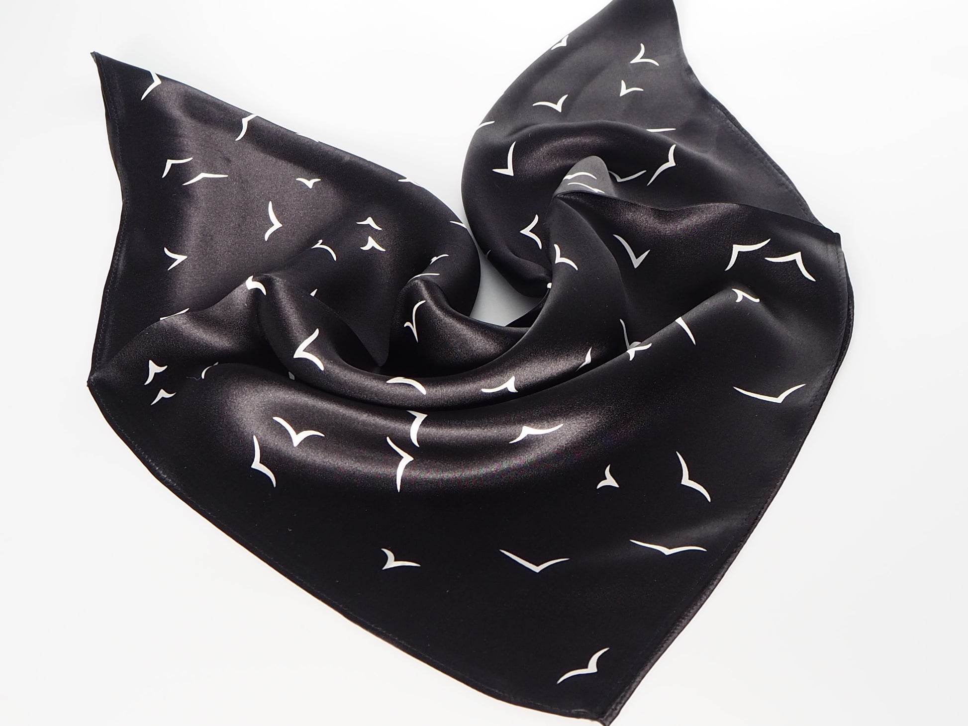 silk scarf black