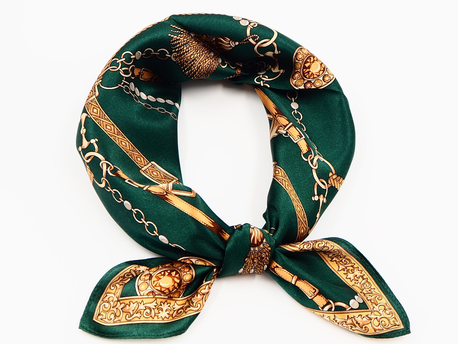 green neck scarf