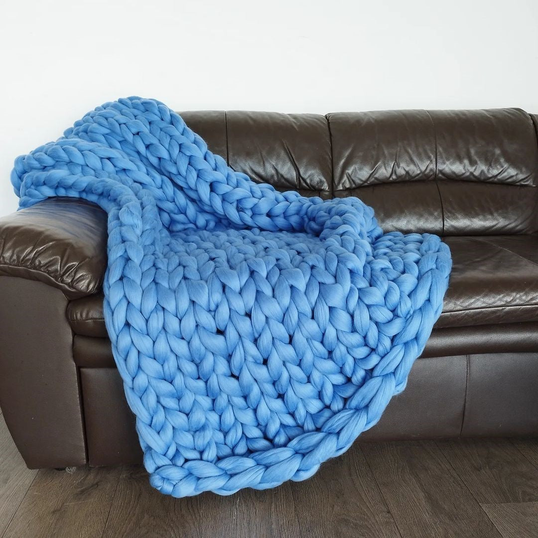 CHUNKY KNIT BLANKETS CHUNKY WOOL STUDIO